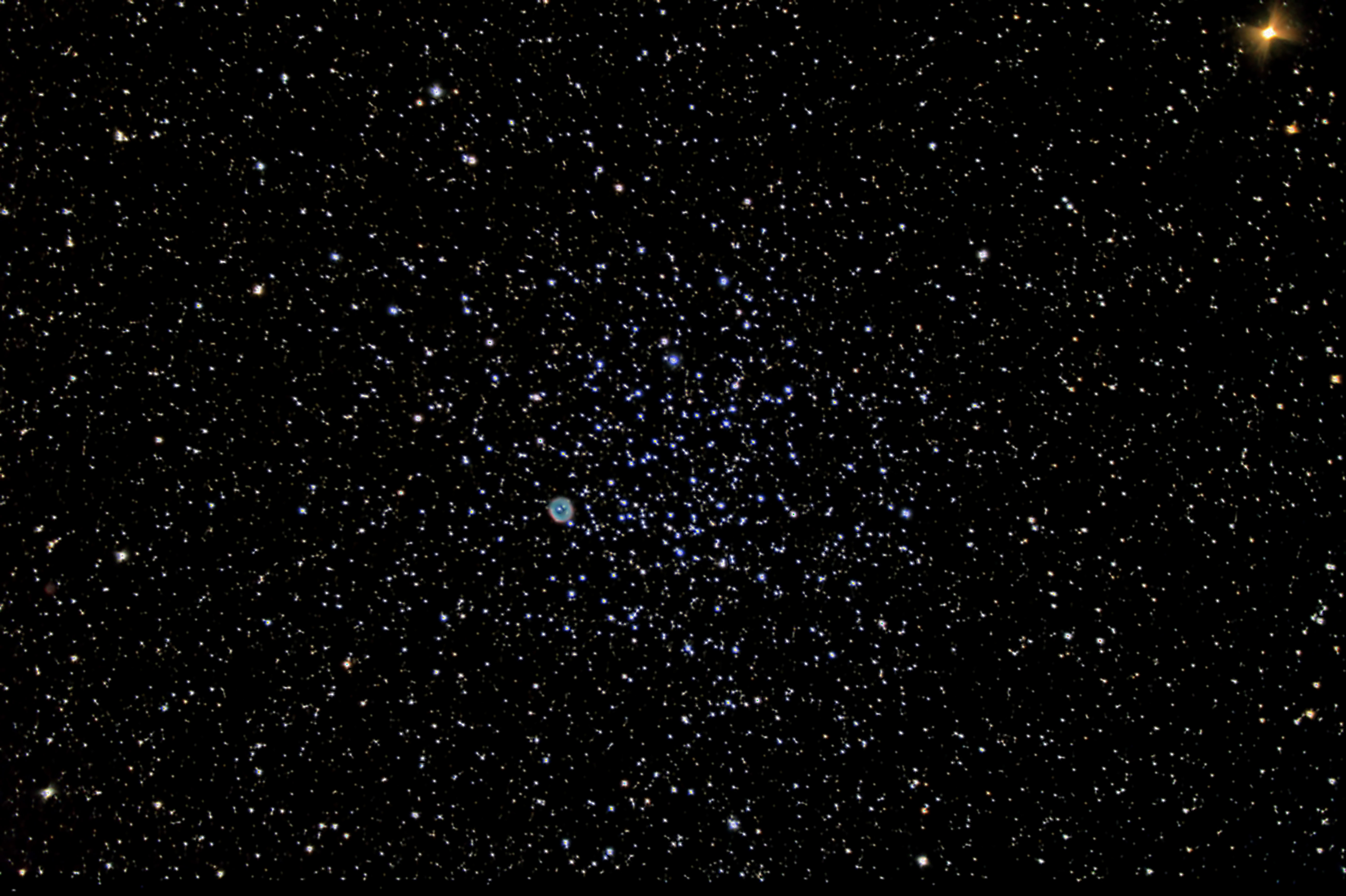 M46 Open Cluster with Planetary Nebula